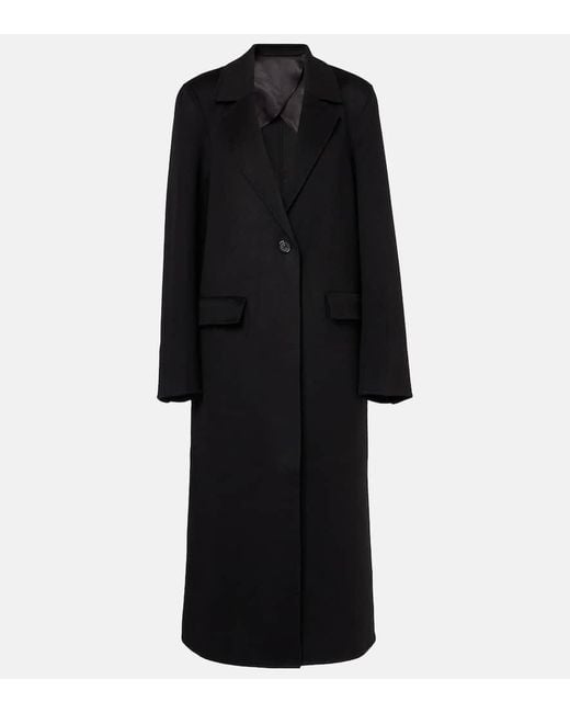 Manteau Noir En Melton Double Face Totême  en coloris Black