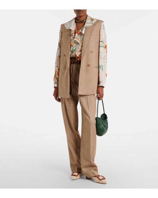 Manolo Blahnik Natural Maylura Raffia-Effect Slingback Flats