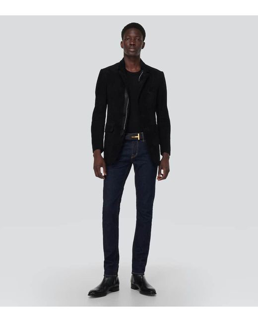 Tom Ford Black Suede Blazer for men