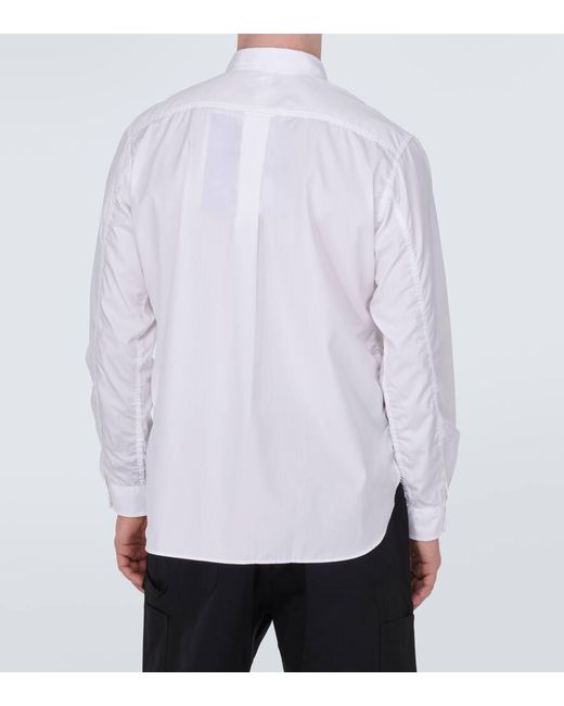 Junya Watanabe White Patchwork Cotton Shirt for men