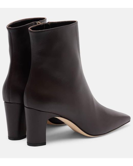 Manolo Blahnik Black Ankle Boots Ofaralo 70 Aus Leder