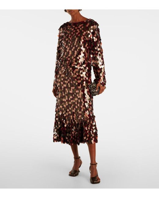 Dries Van Noten Multicolor Sequined Top