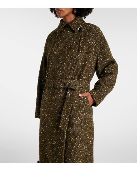 Isabel Marant Brown Horia Wool-Blend Wrap Coat