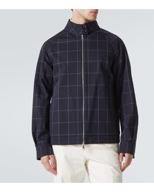 Dunhill Blue Reversible Cotton Herrington Jacket for men