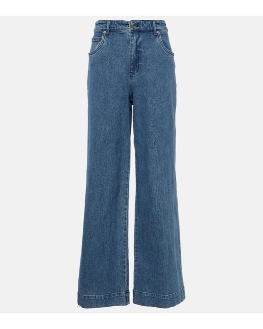 Staud Blue Grayson Wide-leg Jeans