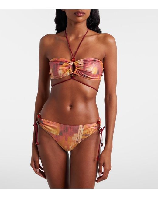 Isabel Marant White Analia Printed Bikini Top