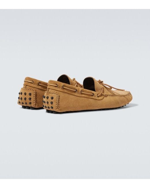 Tom Ford White Suede Driving Shoes for men
