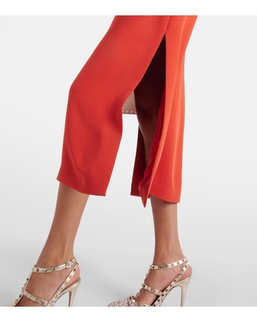 Valentino Red Vgold Silk Kaftan