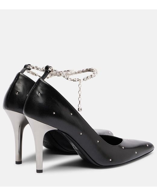 Isabel Marant Black Embellished Leather Pumps