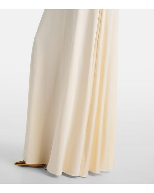 Self-Portrait White Draped Jersey Gown
