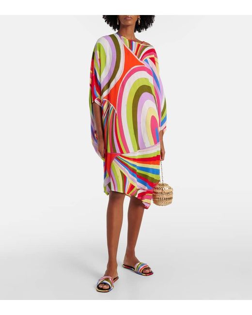 Emilio Pucci Red Iride Kaftan