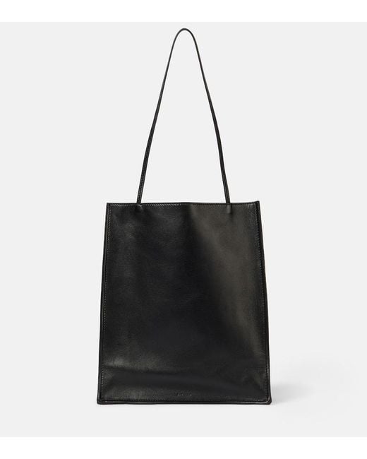 The Row Black To Go Large Leather Tote Bag