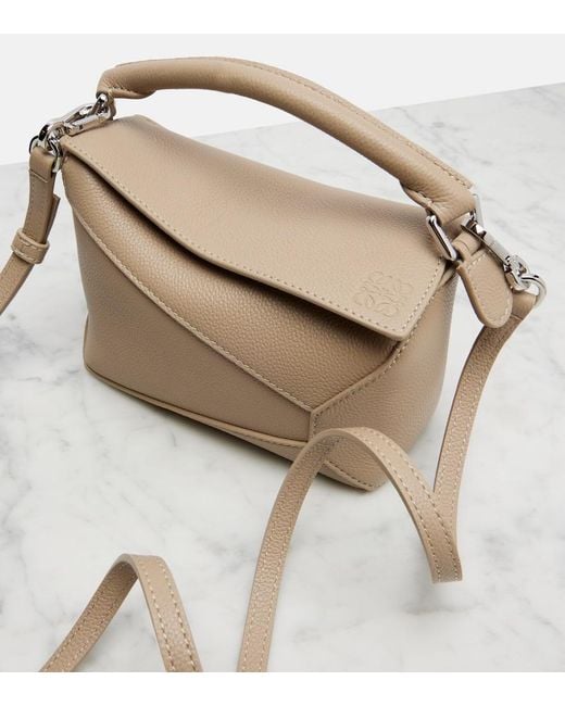 Borsa Puzzle Edge Mini di Loewe in Metallic