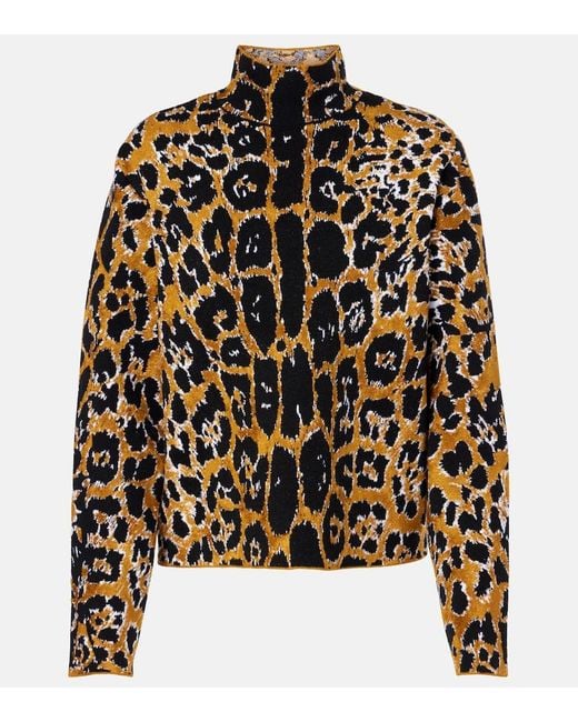 Alaïa Black Leopard Jacquard Sweater
