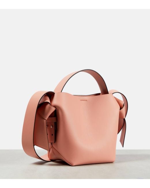 Acne Pink Musubi Mini Leather Shoulder Bag