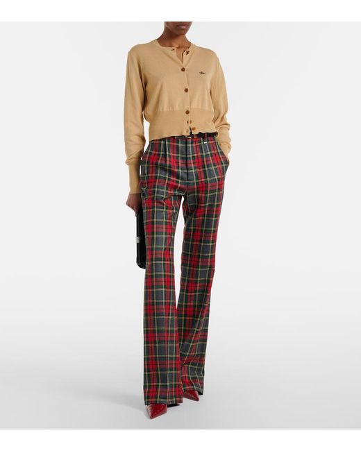 Vivienne Westwood Natural Bea Cropped Cotton Cardigan
