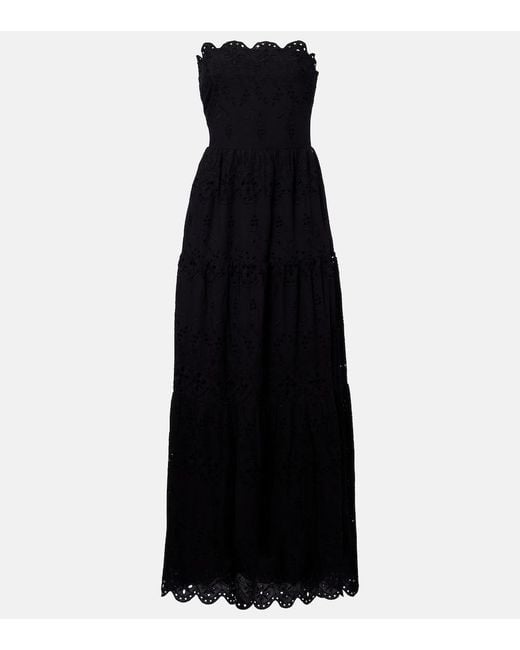 Melissa Odabash Black Sophie Cotton Midi Dress