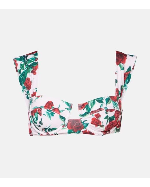 Alexandra Miro Blue Donna Floral Bikini Top