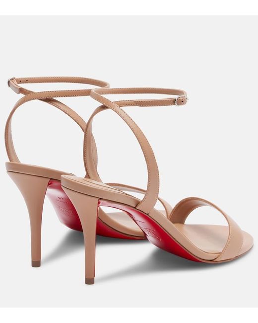 Christian Louboutin Natural Sandalen Miss Z 80 Aus Leder