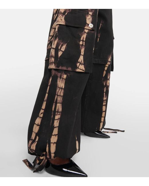 Dion Lee Black Cargohose Aus Denim