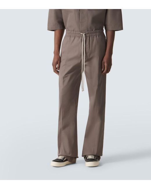 Rick Owens Brown Dietrich Cotton-Blend Straight Pants for men