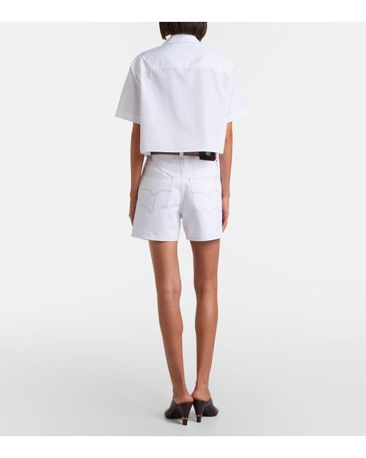 Versace White Denim Shorts