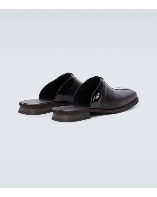 Our Legacy Black Blunt Leather Mules for men