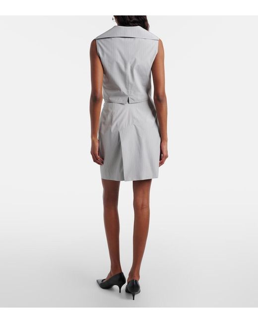 Vivienne Westwood White Pinstripe Cotton Miniskirt