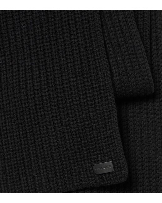 Saint Laurent Black Cashmere Scarf