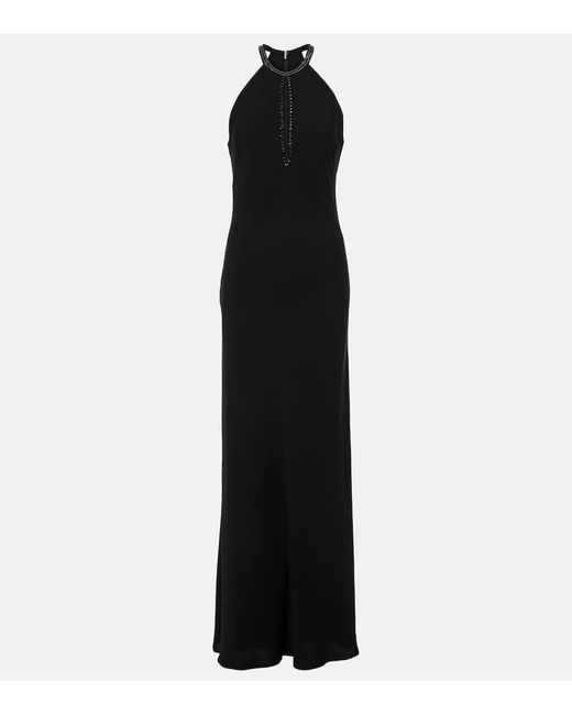 Max Mara Black Robe Fernet Aus Cady