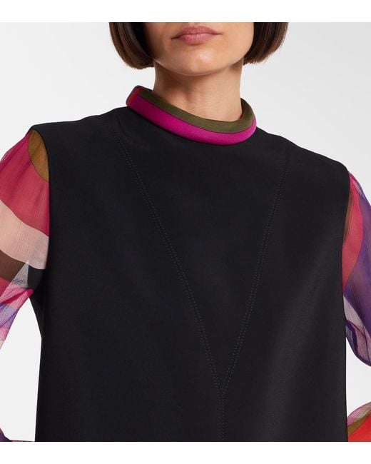 Emilio Pucci Black Iride Cady Minidress
