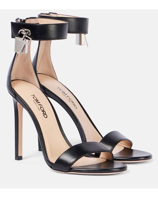 Tom Ford Black Sandalen Padlock 105 Aus Leder
