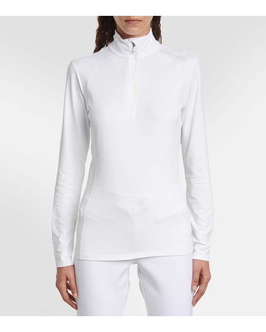Bogner White Medita Jersey High-Neck Top