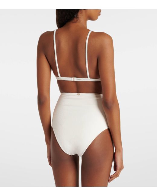 Bikini La Mer Coquillage a taille haute Adriana Degreas en coloris White