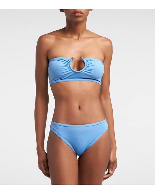 Bikini a fascia di Bottega Veneta in Blue
