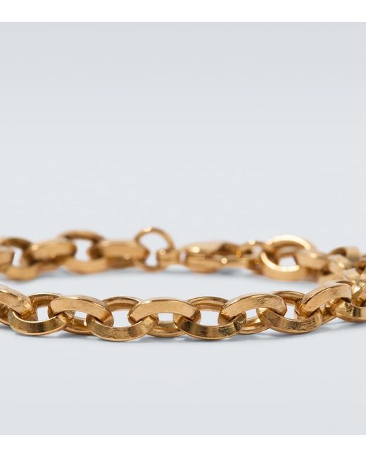 Saint Laurent Metallic Logo Chain Bracelet for men