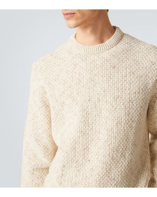 Loro Piana Natural Ash Wool, Cashmere, Linen, And Silk Sweater for men