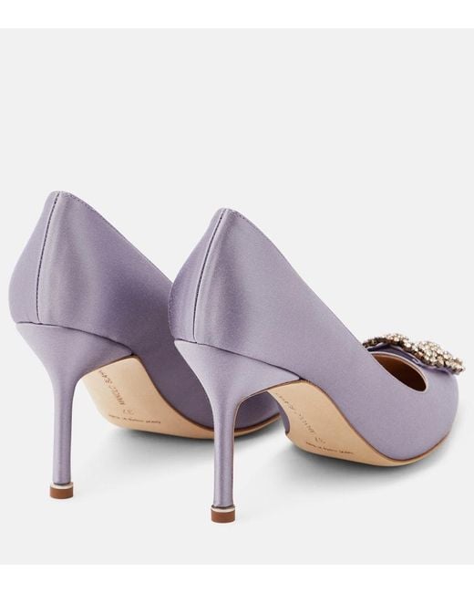 Pumps Hangisi 90 di Manolo Blahnik in White