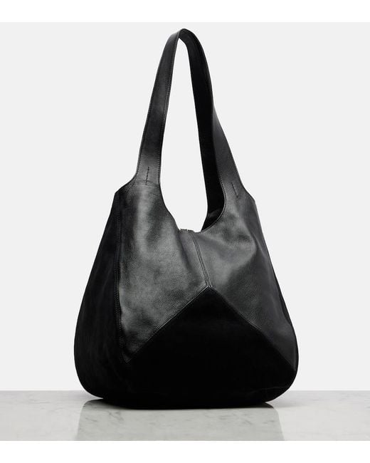 Chloé Black Balloon Medium Leather And Suede Shoulder Bag