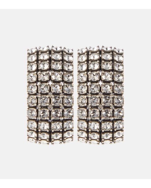 Balenciaga Metallic Glam Crystal-embellished Ear Cuffs