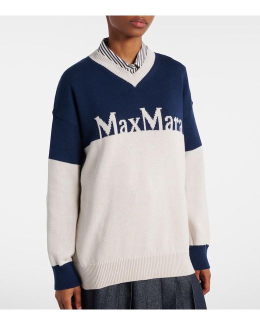 Max Mara Blue Luigi Cotton Sweater