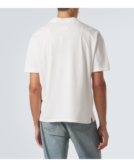 Maison Margiela White Cotton Pique Polo Shirt for men