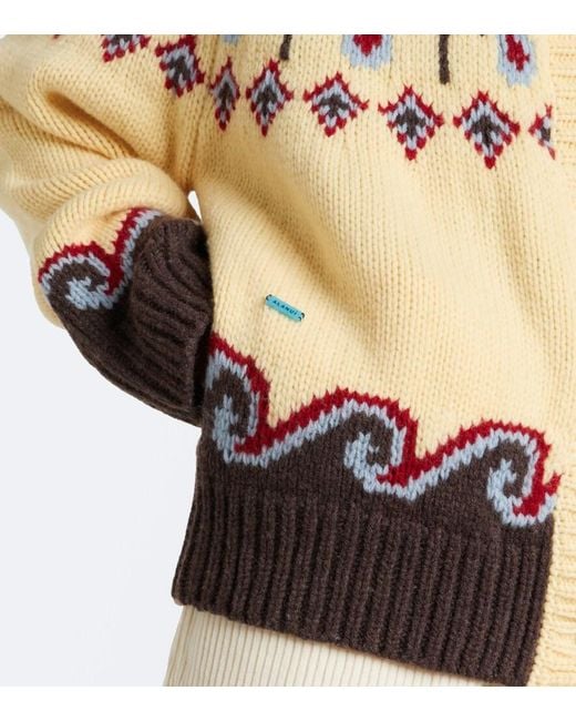 Alanui Natural Sweet Winter Virgin Wool Cardigan