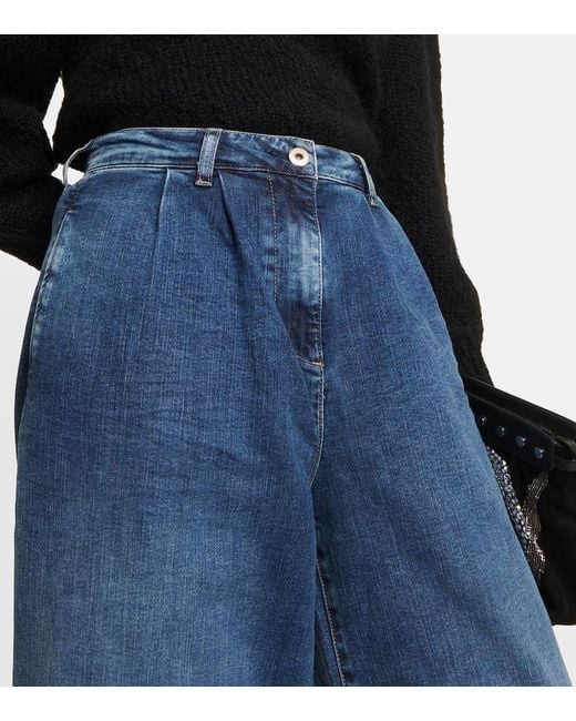Jeans Anchos Stella De Tiro Alto AG Jeans de color Blue