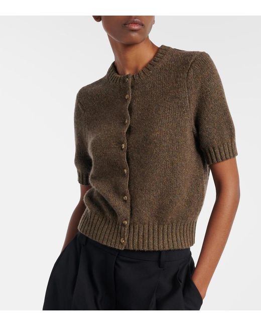 Khaite Green Nora Cashmere Cardigan