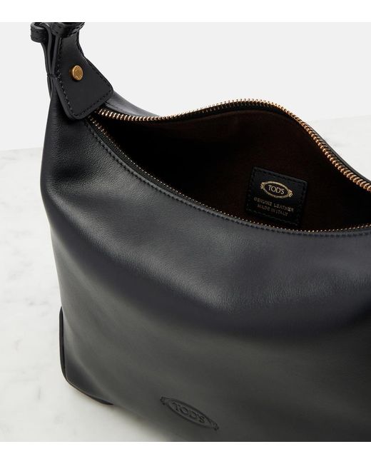 Tod's Black Metal Dots Mini Leather Shoulder Bag