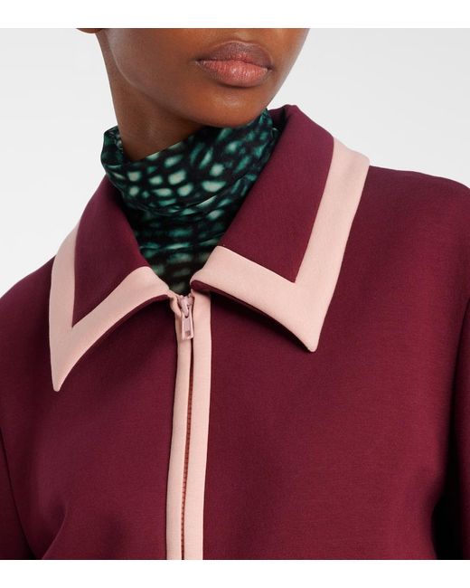 Dries Van Noten Red Jacke Aus Einem Baumwollgemisch