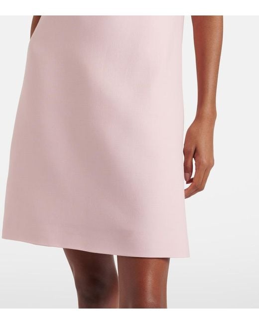 Valentino Pink Crepe Couture Bow-Detail Minidress