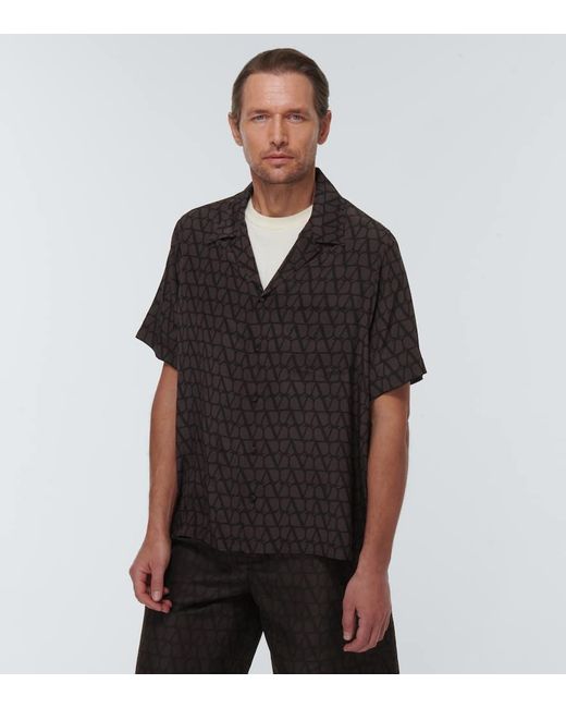 Valentino Hemd Toile Iconographe Aus Seide in Black für Herren