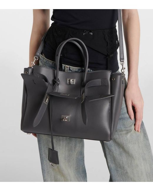 Balenciaga Black Tote Bel Air Small Aus Leder